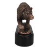 Walking Bear Statue - Bronze Electroplated 7"L Figurine Wild Life