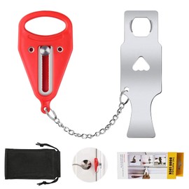 CYH Portable Door Lock, Travel Lock, Safety and Privacy Lock with Storage Bag Prevents Unauthorized Access for Travel Family Apartment Residence Hotel