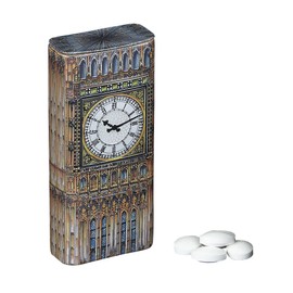 New English Teas Big Ben Sugar Free Mints Tin with Flip Lid 25g
