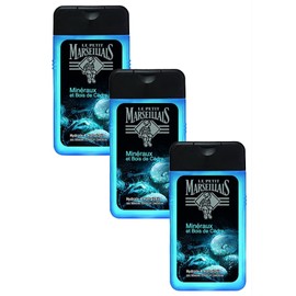 Le Petit Marseillais Shower Gel for Men, Body & Hair, Minerals & Cedar Wood Bottle 3 x 250ml
