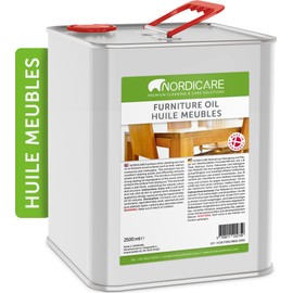 Nordicare Wood Oil Colorless - Premium Walnut Oil, Teak Oil, Wood Oil Furniture for Oak, Beech, Teak, Walnut, Pine, Larch - Natural Furniture Wood Oil - Made in Denmark - for Indoor Use (84.5 oz)