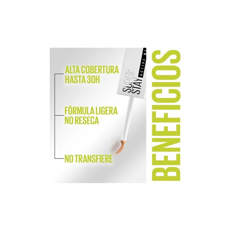 Corrector Maybelline New York Super Stay Active Wear 30h Tono