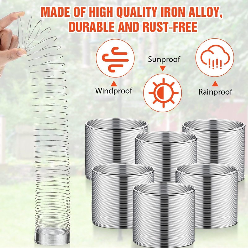 Qualirey 6 Pcs Metal Squirrel Baffle Squirrel Proof Spring for
