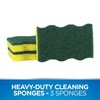Dawn Heavy Duty Kitchen Dish Sponges, Green/Yellow (Pack of 3)