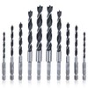 Mesee 10 Piece 1/4 Inch Hex Shank HSS Drill Bit