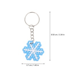 JOINPAYA 10pcs Christmas Snowflake Keychain: Delicate Decorative Xmas Snowflake Hanging Decor Charm for Christmas