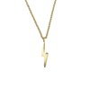 Jack and Jewelz Yellow Gold Lightning Bolt Pendant, Sterling Silver