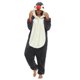 Xinlong Panda Jumpsuit Women's Animal Oversized Cuddly Pyjamas Men's Long with Hood Unisex Animal Costumes Sleepwear Winter Plush Jumpsuit, Style 4