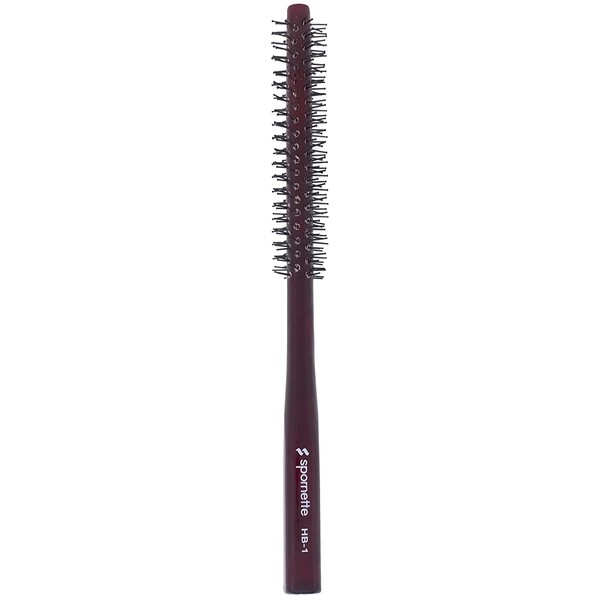 Spornette Mini Styler 3/4 Inch Round Brush Nylon Bristles (HB-1) Best for Bangs, Styling, Finishing, Lifting, Blowouts, Curling & Setting Short, Curly, Wavy, Straight, Thick, Normal, Thin Hair