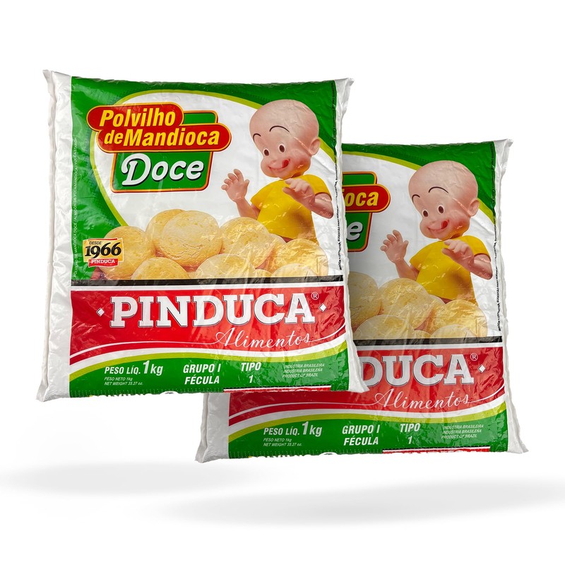 Pinduca Manioc Starch 1Kg 35.2oz Gluten-free Sweet Manioc Starch for