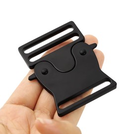 [FUSSED] 1PC Side Release Buckle Metal Buckle DIY Bracelet Backpack Bag Replacement Buckle Handcraft Accessories, Black