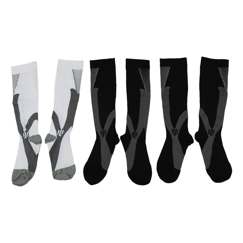 3 Packs Compression Socks Nylon Wire Ventilate Athletic Calf Socks