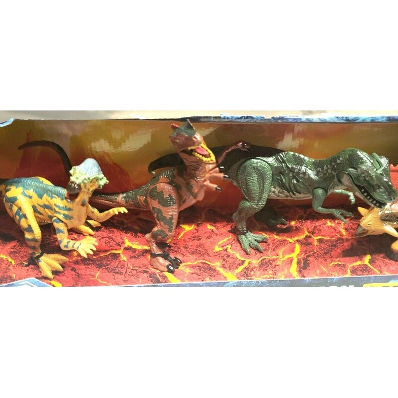 KID GALAXY POSEABLE 9" DINOSAUR ACTION 6 PIECES! CREATE EPIC