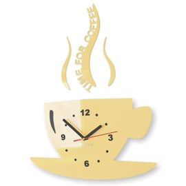 Modern Kitchen Wall Clock, Cup