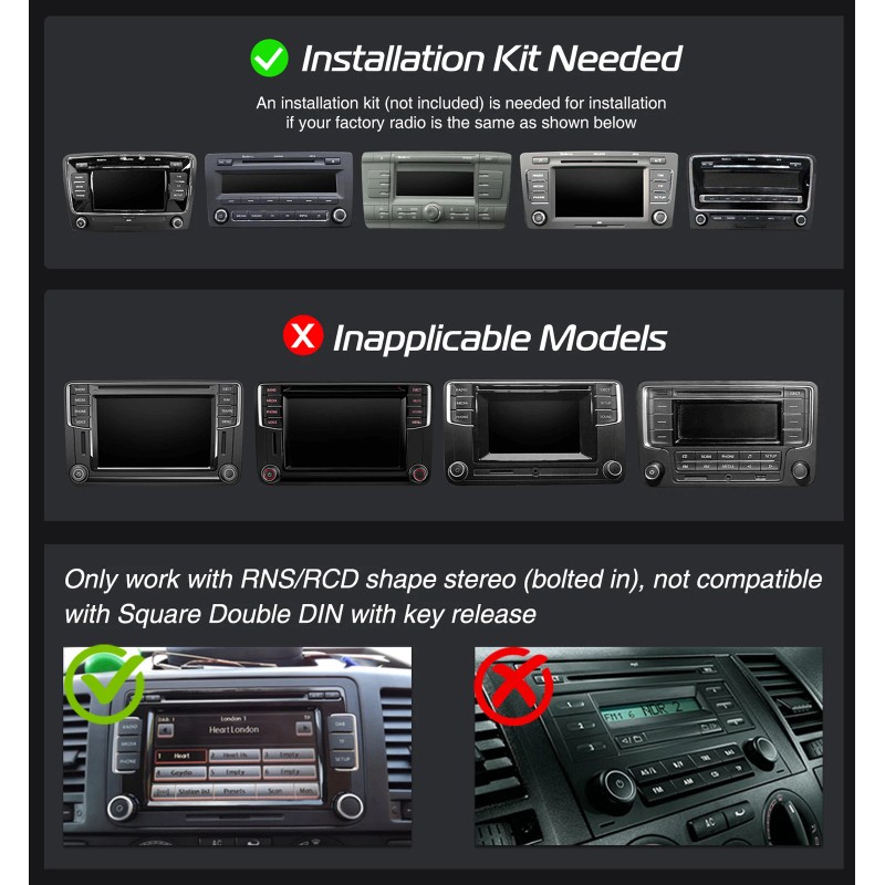 ESSGOO Fits VW Volkswagen Jetta Passat 9" Android 14 Apple