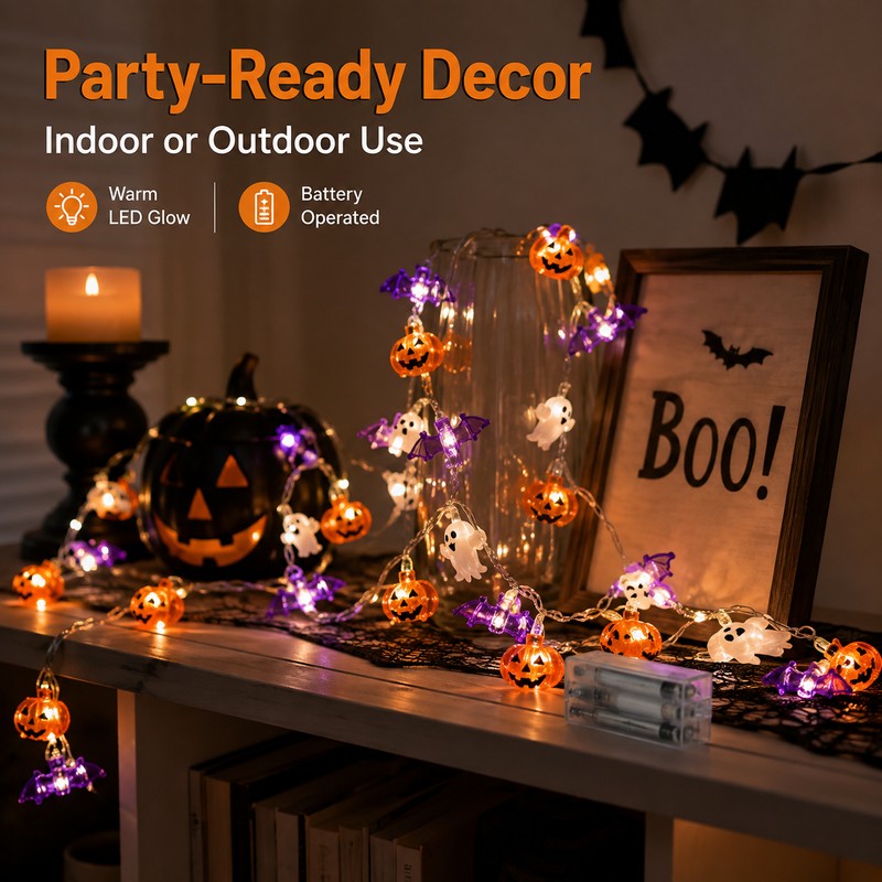 Halloween Fairy String Lights for Indoor & Outdoor Decor –