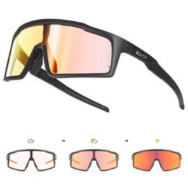 SCVCN Photochromatic Self-Tone Cycling Glasses for Men Women Clear Sports Sunglasses Cycling MTB Cycling Glasses Running Volleyball Tennis Driving Fishing Softball Mountaineering Golf Hiking 06RE
