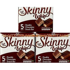 3X Skinny whip Double Chocolate Snack Bars. 5 Bars per Box