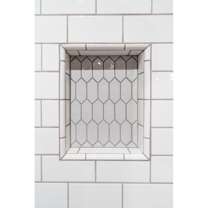 EZ-NICHES New Ready for Tile Recessed Bathroom Shower Shampoo Shelf