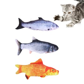 SEGXN 3-Pack Catnip Fish Toy Realistic Plush Cat Fish Toy Cat Fish Pillow Fun Pet Interactive Cat Fish Toy Great For Kittens and Puppies To Chew, Clean Teeth, Nip, Kick and Retrieve