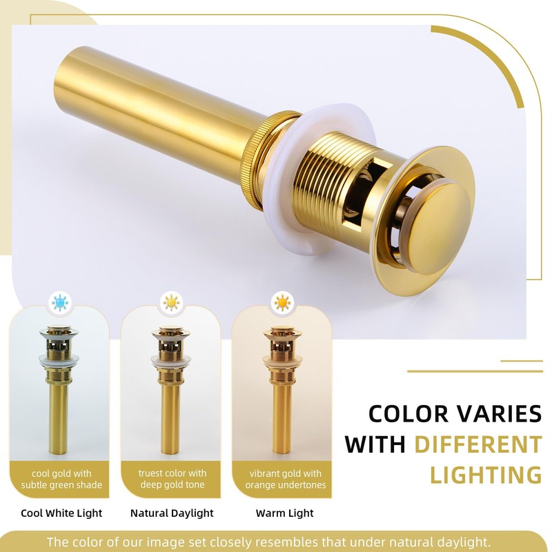 Angle Simple Sink Drain Stopper, Brass Bathroom Sink Stopper Replacement,