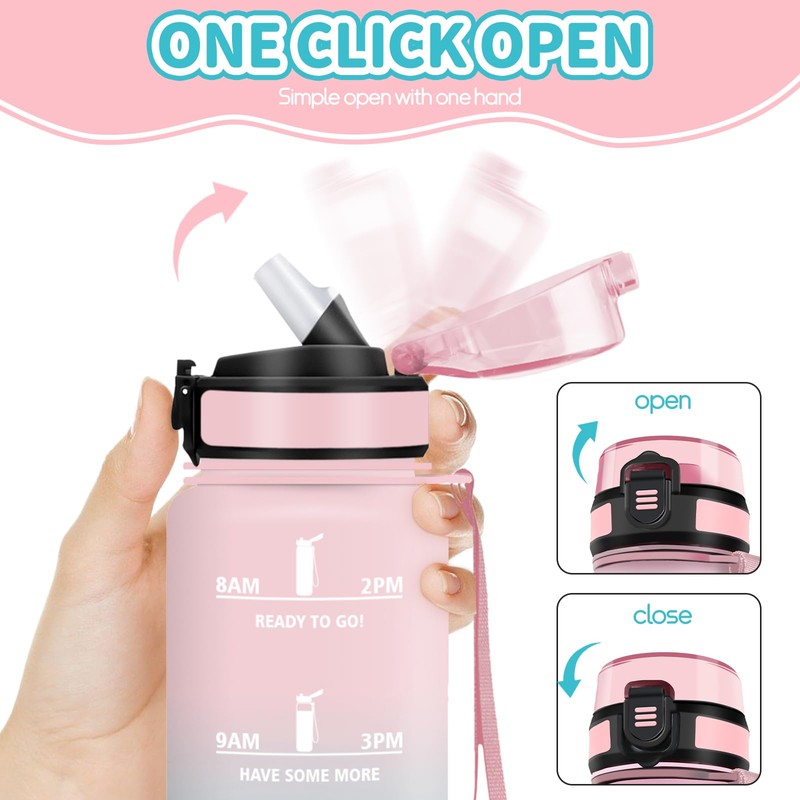 Motswedi Drinking Bottle with Straw, 0.5 L, BPA-Free, Leak-Proof, Suitable