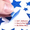 KESOTE Patriotic Star Stickers, 9 Sheets Glitter Red Blue Sliver