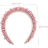 TRIXES Pink Pearl Beaded Headband - Comfortable Hair Band Accessory