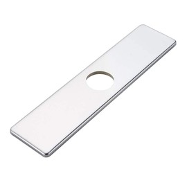 Faucet Cover Plate 10" Hole Cover Deck Plate Kitchen or Bathroom Sink Faucet Long Square Stainless Steel Escutcheon for Covering Unused Mounting Holes,Chrome