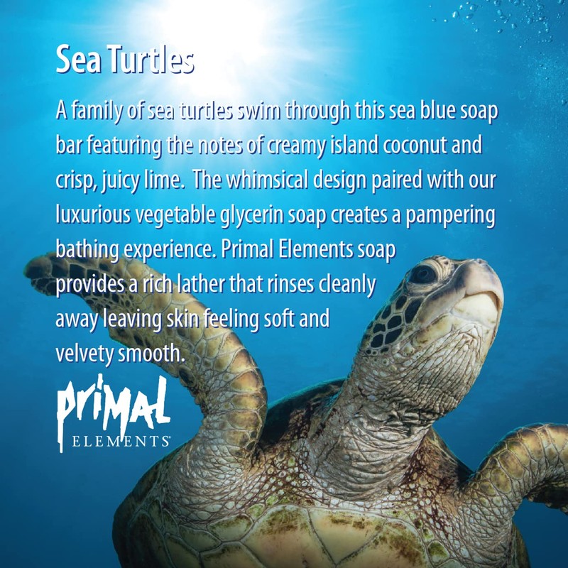 Primal Elements Loaf Soap, Sea Turtles, 80 Ounce