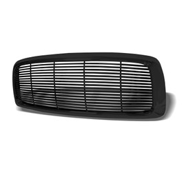 Stehlen 642167820598 Compatible With 2002-2005 Dodge Ram 1500/2003-2005 2500 3500 Horizontal Front Hood Bumper Grille - Glossy Black