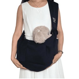 Puppy Carrier Puppy Sling, Dog Sling Dog Carriers For Small Dogs, Reversible Dog Carrier Sling Puppy Sling Carrier Puppy Carrier Sling, for Small Dogs and Cats, Outdoor Walking Travel Shopping (Black)