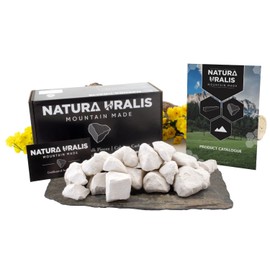 Natura Uralis Premium Belgorod Chalk Chunks | White Chalk Chunks - Amazing Crunch, Satisfying Earthy, Velvety and Firm Texture, ASMR Sensation, Natural Calcium Carbonate (Large (35oz))