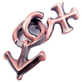 MAGIKON Traditional Brain Teaser, Classical Puzzle Magic Toy (Male-Female Sign)