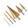 6PCS Step Drill Bit Set Metal Wear Resistant High Hardness