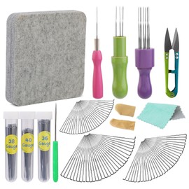 99 Pcs Needles Felting Tools Needles Wool Felting Soft Needle Felting Pad with 3 Sizes Felting Needles for Needle Felting Craft DIY