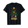 Santas Favorite Nurse Christmas Tree Nurse T-Shirt, black