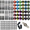 JpGdn 129Pcs Dart Accessories kit Darts Shafts(Stems) and Flights Set
