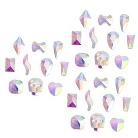 Housoutil 3sets Rhinestones Nail Stickers Crystal Flatback Gems for Manicure Charm 100pcs*3
