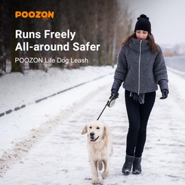 Poozonlife Retractable Dog Leash, 360° Tangle Free, 16 ft Strong Nylon Tap for Pets, Walking Leash for Medium and Large Dogs, Heavy Duty, One Button Break and Lock, Up to 110 lbs