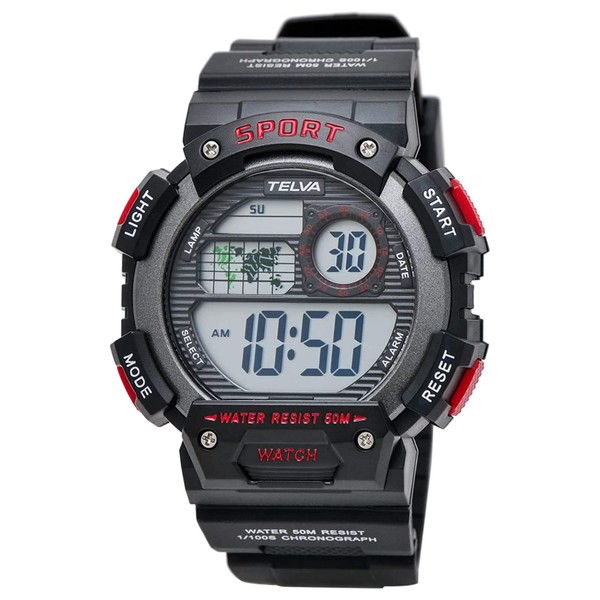 Klefer TED282 Men's Digital Wristwatch, Waterproof, Stopwatch Function, Urethane Strap,