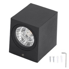 5W Outdoor LED Wall Lamp Light Aluminum Waterproof 85‑265V for Hallway Patio Porch Exterior Light Fixtures 8x7.5x6.5cm Warm Light