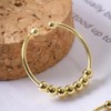 VitalBloom Stainless Steel Ring, Beaded, Ring Spinner, Movable Runner, Adjustable,