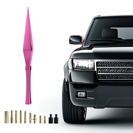 Dart-Shaped Car Antenna for SUV/Truck/Jeep|High-Gloss Finish | Aircraft Aluminum & Anti-Corrosion Coating | Weatherproof Design | Enhanced AM/FM Reception -20cm (Rose)