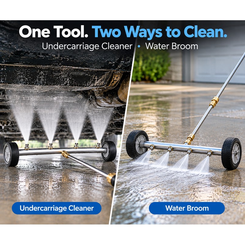 2-in-1 Undercarriage Pressure Washer Kit with Extension Wands – 4000
