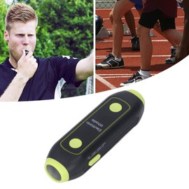 Electronic Whistle, Portable Electronic Whistle for Coaches Referee Teacher 3 Tones 3 Voice Level, Blow Free Whistle with Lanyard, LED Light for Outdoor Sport Game Camping Pet Training (Green)