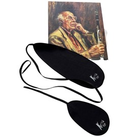 ARTIE LONDON Pull-Through Cleaning Cloth 2Piece Set, Black Microfibre for Bb A & Eb Clarinets, Mouthpieces with Pouch