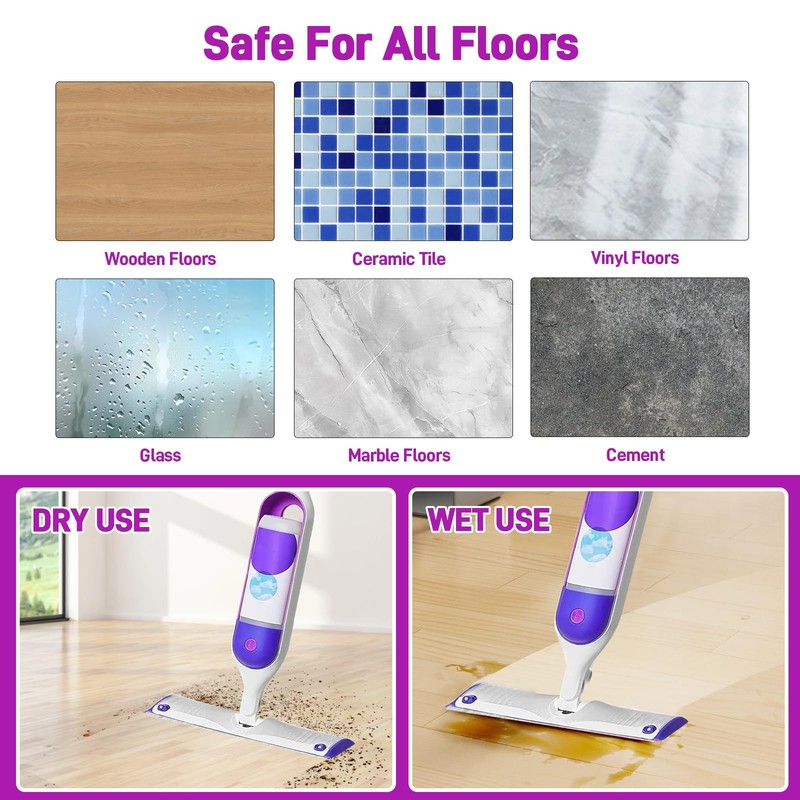 30 Pack Replacement Mop Pads for Swiffer PowerMop, Disposable Moping