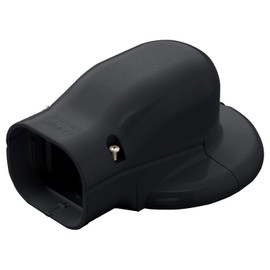 Inaba Denko SWM-77-K Plumbing Cosmetic Cover Wall Corner for Air Conditioner Cap Wall Removal Black