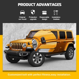 Jeep Hood Latch Locking for 2007-2018 Jeep Wrangler JK JL Original Black Stainless Steel Hood Catches Kit for Passenger and Driver Side Jeep Accessories